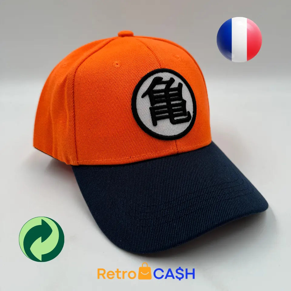 Casquette Dragon Ball Z Orange réglable Avec Symbole Kanji Go Retro CASH